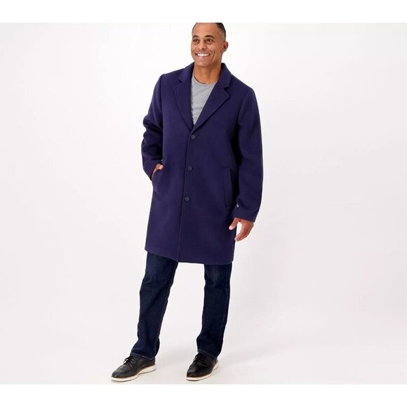 Candace Cameron Bure Men Button-Front Peacoat jacket Midnight Blue Large A556286 - Picture 1 of 1